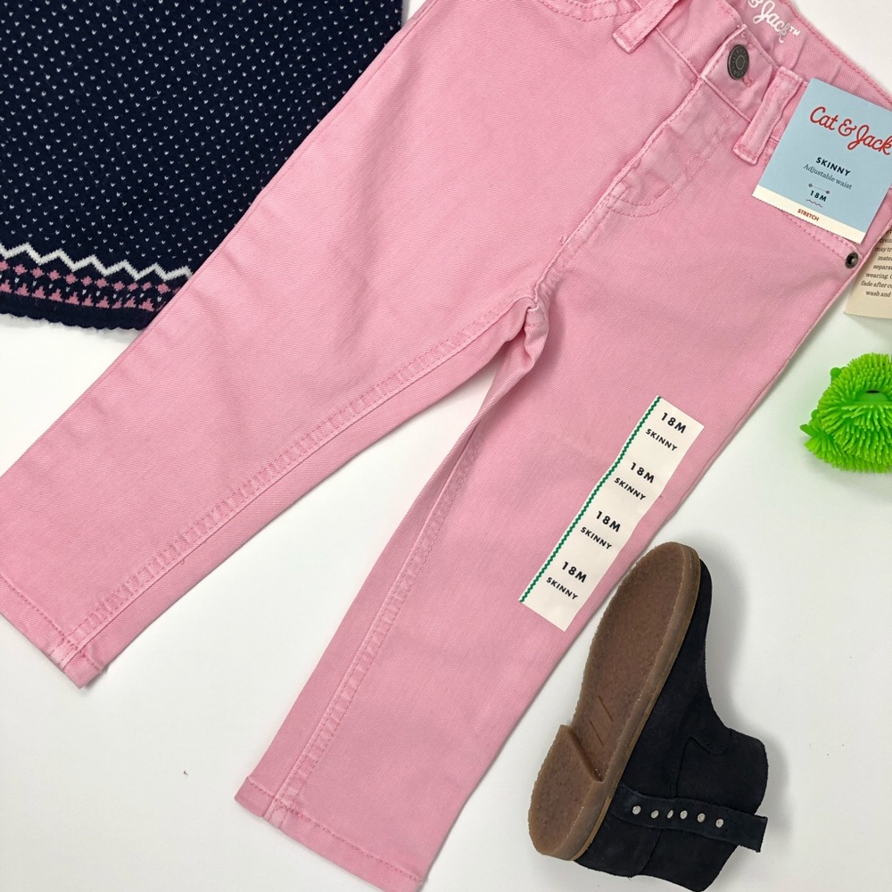 3/$33 Cat & Jack Pink Skinny Jeans 18 mo NWT